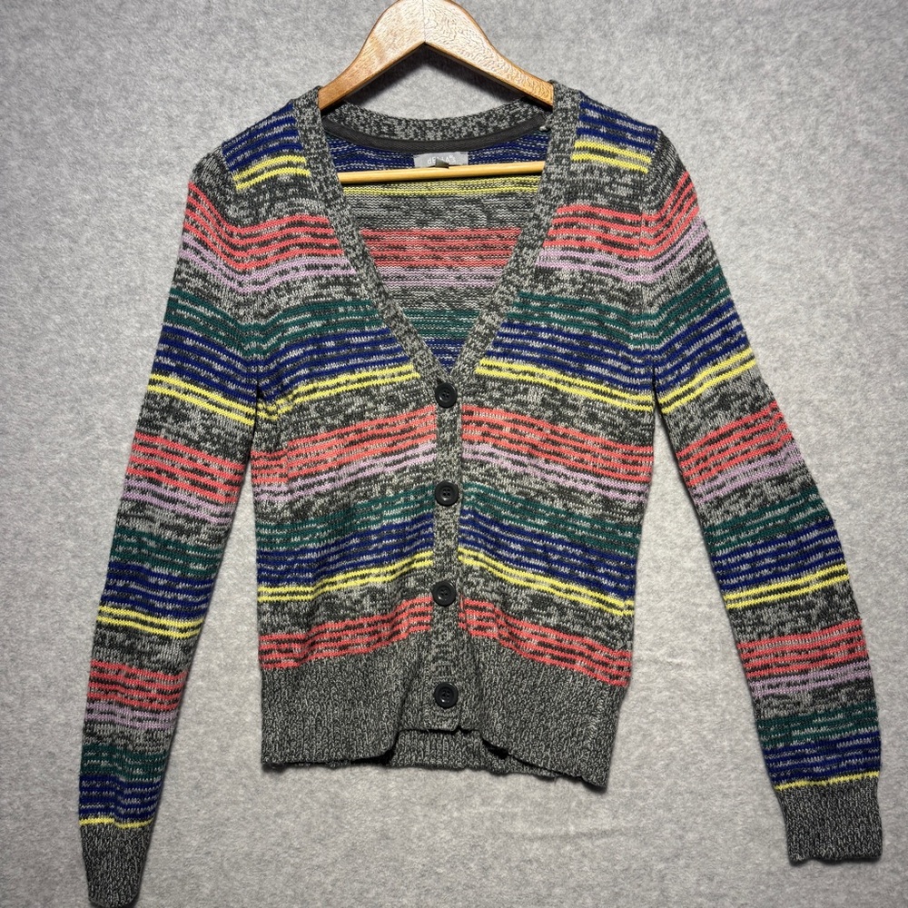 Vintage 90’s dELiA*s Colorful Striped Button-Up Cardigan